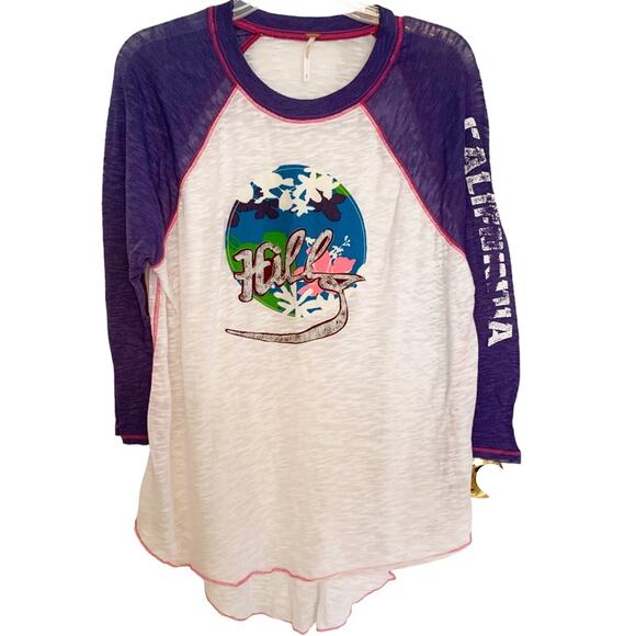 Free People The Hills Burnout Baseball Tee - Picture 2 of 7